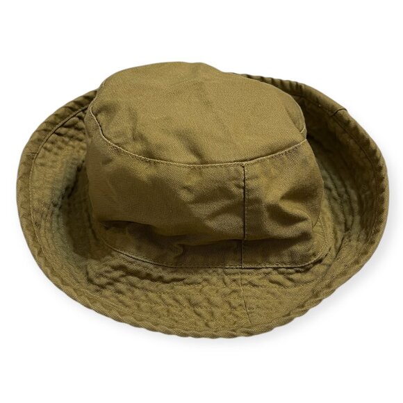 GAP Tan Cotton Bucket Hat S/M Vintage Y2K Quilted Brim Canvas - Picture 1 of 3
